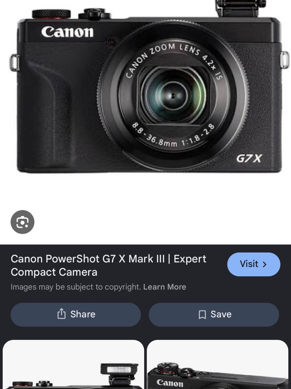 Canon G7 X Mark III Compact Camera - Black